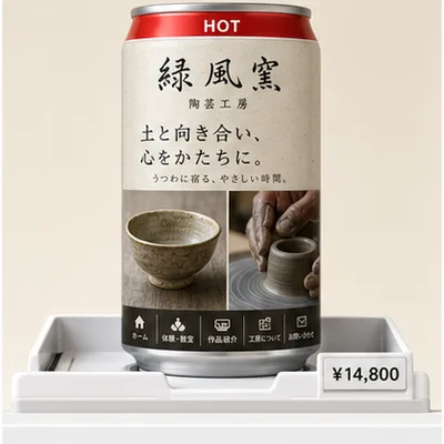 益子 陶房 緑風窯（陶芸工房）のイメージ缶