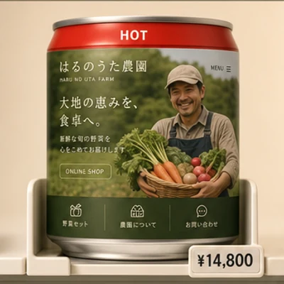 農家・直売所の商品サンプル