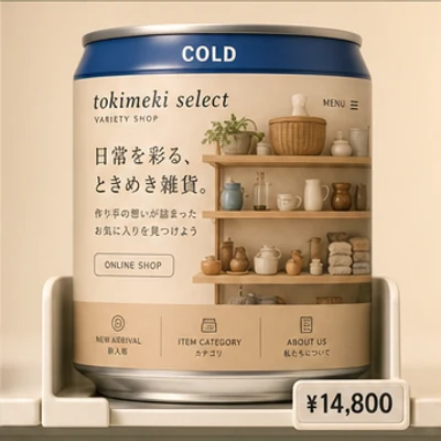 雑貨・セレクトショップの商品サンプル